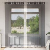 Voile zavjese s ušicama 2 kom crne 140x245 cm | shoptok.hr