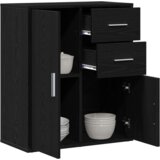 vidaXL Strani šal Črni hrast 60 x 31 x 70 cm Konstruiran les | Shoptok.si