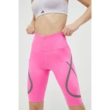 ADIDAS BY STELLA MCCARTNEY Kratke hlače za trčanje boja: ružičasta, s tiskom, visoki struk