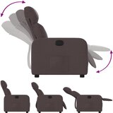  Naslonjač od tkanine tamnosmeđi | shoptok.hr