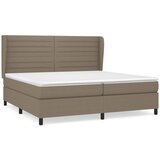 vidaXL Box spring postelja z vzmetnico taupe 200x200 cm blago, (20896632) Cene