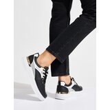 Shelvt Black platform trainers | shoptok.hr