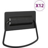  Ručke za ormariće 12 pcs Crna 85 x 45 mm Metal | Eponuda.com