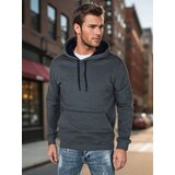 DStreet Bluza męska basic z kapturem ciemnoszara | shoptok.hr