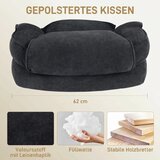  Izvršna stolica ergonomska uredska stolica do 200 kg baršunasti izgled visoki naslon za ured i kućni ured crna | shoptok.hr
