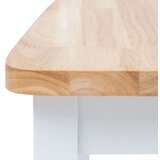  5-dijelni blagovaonski set od drva kaučukovca bijelo-smeđi | shoptok.hr