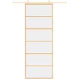  Drsna vrata zlata 76x205 cm prozorno ESG steklo in aluminij, (20983389) | Shoptok.si