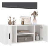 TV ormarić bijeli 100 x 35 x 40 cm od konstruiranog drva | shoptok.hr