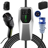 JUNSUN Tip 2 EV električni avtomobilski polnilni kabel – enofazni 7 kW, nastavljiv tok, LCD zaslon, prenosni polnilnik 5 m z vtičem Schuko 6-32A IP67, (22148585) | Shoptok.si