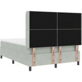  Okvir kreveta s madracem svjetlosiva 140x190 cm Baršun | shoptok.hr