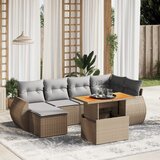 vidaXL 7-dijelni set vrtnih sofa od poliratana s jastucima bež | shoptok.hr