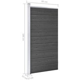  Panel za ogradu WPC 95 x 186 cm crni | shoptok.hr