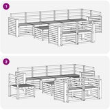 Set vanjskih sofa 9 kom. Prirodna Poliester | shoptok.hr