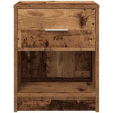  Noćni ormarići 2 kom s ladicama staro drvo 40x34x50 cm | shoptok.hr