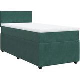 vidaXL Box spring postelja z vzmetnico temno zelena 90x200 cm žamet, (21321119) | Shoptok.si