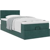 vidaXL Otomanski posteljni okvir z vzmetnico zelen 90x190 cm žamet, (21611077) | Shoptok.si