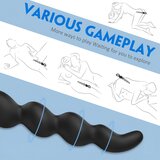 Sex HD Steven - Analni dildo s perlama (crni) | shoptok.hr