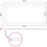  Pravokutni stolni vrh 80 x 40 x 3,5 cm Pravokutni Prirodna | shoptok.hr