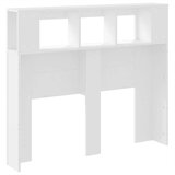 vidaXL LED posteljno vzglavje belo 120x18,5x103,5 cm inženirski les | Shoptok.si