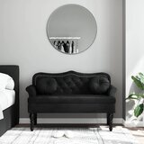  Klupa s jastucima crna 120,5x65x75 cm baršunasta | Eponuda.com