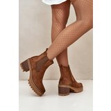 Boto Women's Insulated Heeled Boots Eco Suede Brown Irissinae | ePonuda.com