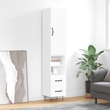  Visoka komoda bijeli 34,5x34x180 cm od konstruiranog drva | shoptok.hr