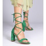 D/CEO marka niezdefiniowana Green lace-up block heel sandals Elesinda | shoptok.hr