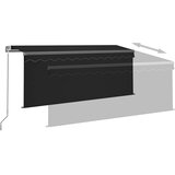 Tenda na ručno uvlačenje s roletom LED 3,5 x 2,5 m antracit | shoptok.hr