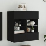 Maison Chic Stenska TV omarica - TV stojalo - Televizijska omarica z LED lučkami črna 58,5x30x60,5 cm, (21699736) | Shoptok.si