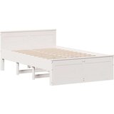  Krevet s regalom z knjige bez madraca bijeli 135x190cm borovina | shoptok.hr