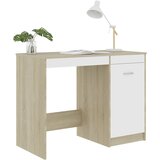  Radni stol bijeli i boja hrasta 100 x 50 x 76 cm od iverice | shoptok.hr