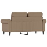 vidaXL Dvosjed od tkanine boja cappuccina 120 cm od umjetne kože | shoptok.hr