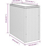  Vrtni stol sa staklenom pločom crni 58x27 5x55 cm od poliratana | shoptok.hr