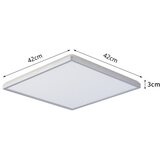  Brilagi - LED kupatilsko stropno svetlo ULTRA SLIM LED/24W/230V 42x42 cm srebrno IP54 | Eponuda.com