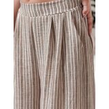 DStreet Spodnie damskie wide leg w paski MODERESS brązowe | Shoptok.si