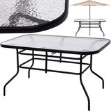 springos stakleni vrtni stol 120 x 70 x 70 cm crni | shoptok.hr