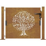  Vrtna vrata 105x80 cm Corten jeklo dizajn drevesa | Shoptok.si