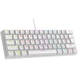 Rampage Tipkovnica PLOWER K60 US Layout s podrskom za zglobove, RED Switch - BIJELA / HR SLOVA | shoptok.hr