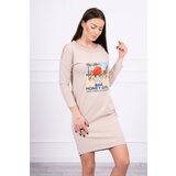 Kesi Honey girl beige print dress Cene