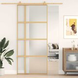  Klizna vrata zlatna 90 x 205 cm matirano staklo ESG i aluminij | shoptok.hr