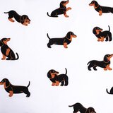 Jerry Fabrics Crno-bijela pamučna dječja posteljina za krevet za jednu osobu 140x200 cm Dachshund – | shoptok.hr