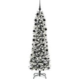 vidaXL Umestno božično drevo med 300 LED Zelena in bela 210 cm | Shoptok.si