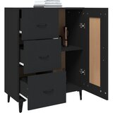 Komoda crna 69,5 x 34 x 90 cm od konstruiranog drva | shoptok.hr