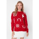 Trendyol Red Jacquard Knitwear Sweater Cijene