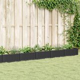 vidaXL Vrtna sadilica s klinovima crna 362 5 x 42 5 x 28 5 cm PP Cijene