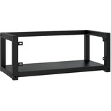 Zidni okvir za kupaonski umivaonik crni 79x38x31 cm željezni | shoptok.hr