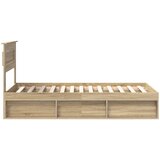  Krevetna konstrukcija Sonoma 100 x 200 cm Čvrsto borovo drvo | shoptok.hr