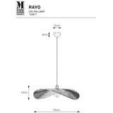 Markslöjd viseča svetilka v naravni barvi z bambusovim senčnikom ø 70 cm rayo | Shoptok.si