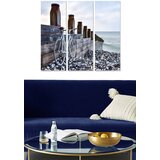 Wallity MDF108083 multicolor decorative mdf painting (3 pieces) Cene