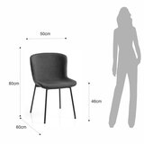 Tomasucci Temno sivi jedilni stoli v kompletu 2 ks Snug – | Shoptok.si